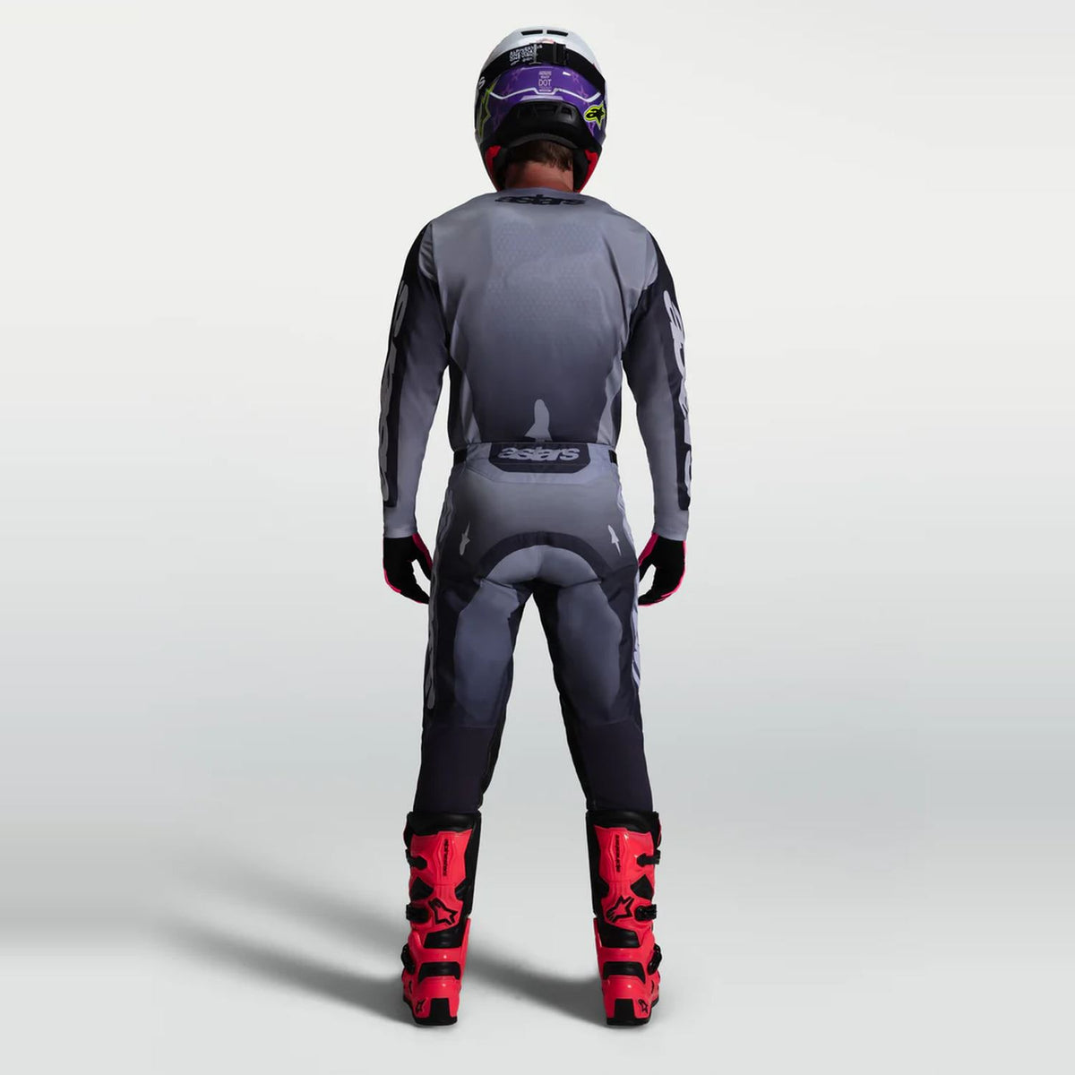 Alpinestars 2027 Racer Amber MX Combo Kit Graystone Cold Gray Light Lilac