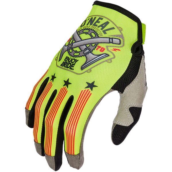 O'Neal 2025 Motocross Gloves Mayhem Piston Yellow Black Red