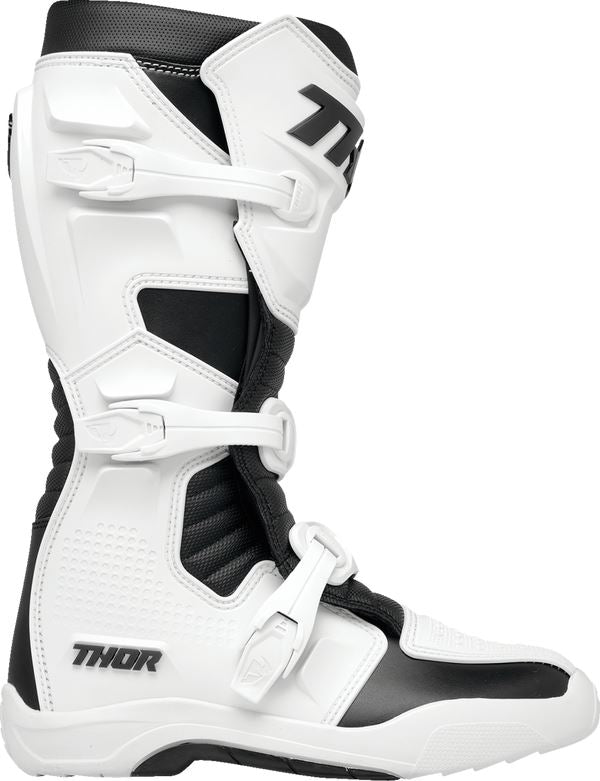 Thor 2024 Youth Blitz XR White Black Motocross Boots