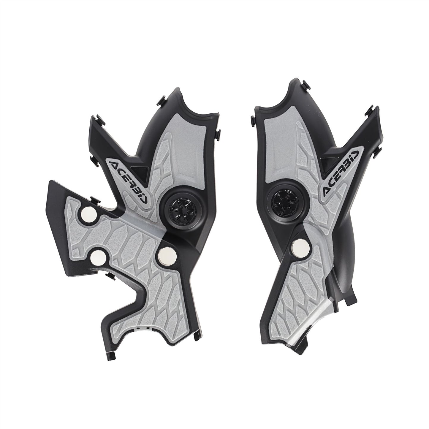 Acerbis X-Grip Frame Guards Black Silver For Yamaha TENERE 700 EXPLORE EDIT 2023