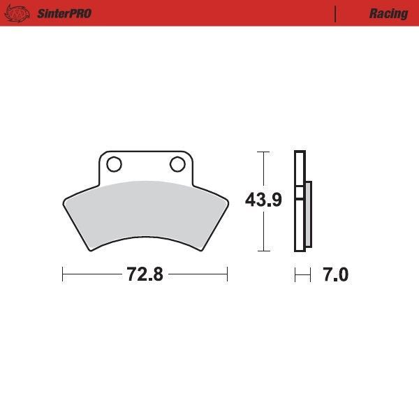 Moto-Master Rear Pro Racing Sintered Brake Pads For Polaris L 350 4x4 1993