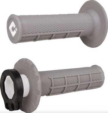 ODI Half Waffle MX Lock-On Grip Set Grey (Soft) For KTM SX 105 2004-2017