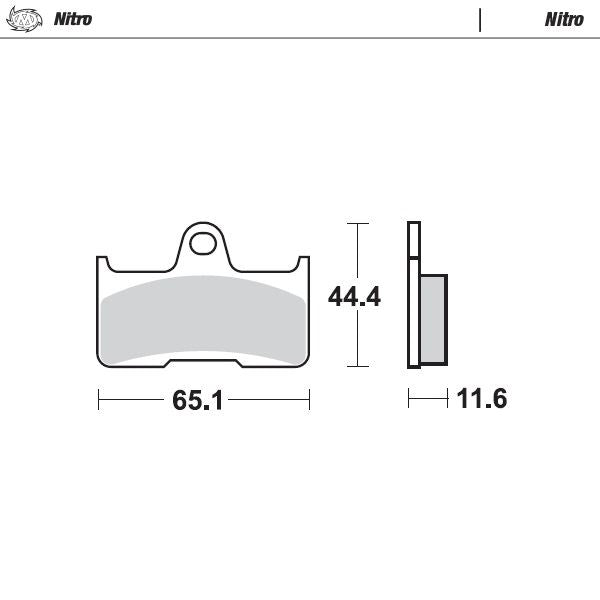 Moto-Master Rear Nitro Sintered Brake Pads For Yamaha YFM 660 F Grizzly 2002-2008