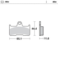 Moto-Master Rear Nitro Sintered Brake Pads For CF Moto C-Force 550 2016-2024
