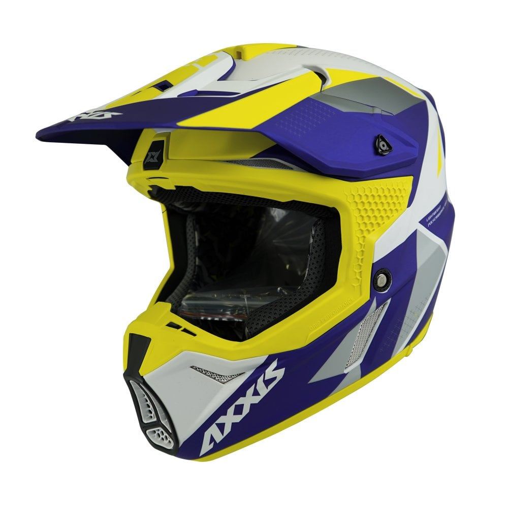 Axxis Motocross Helmet Bandit C3 Matt Yellow