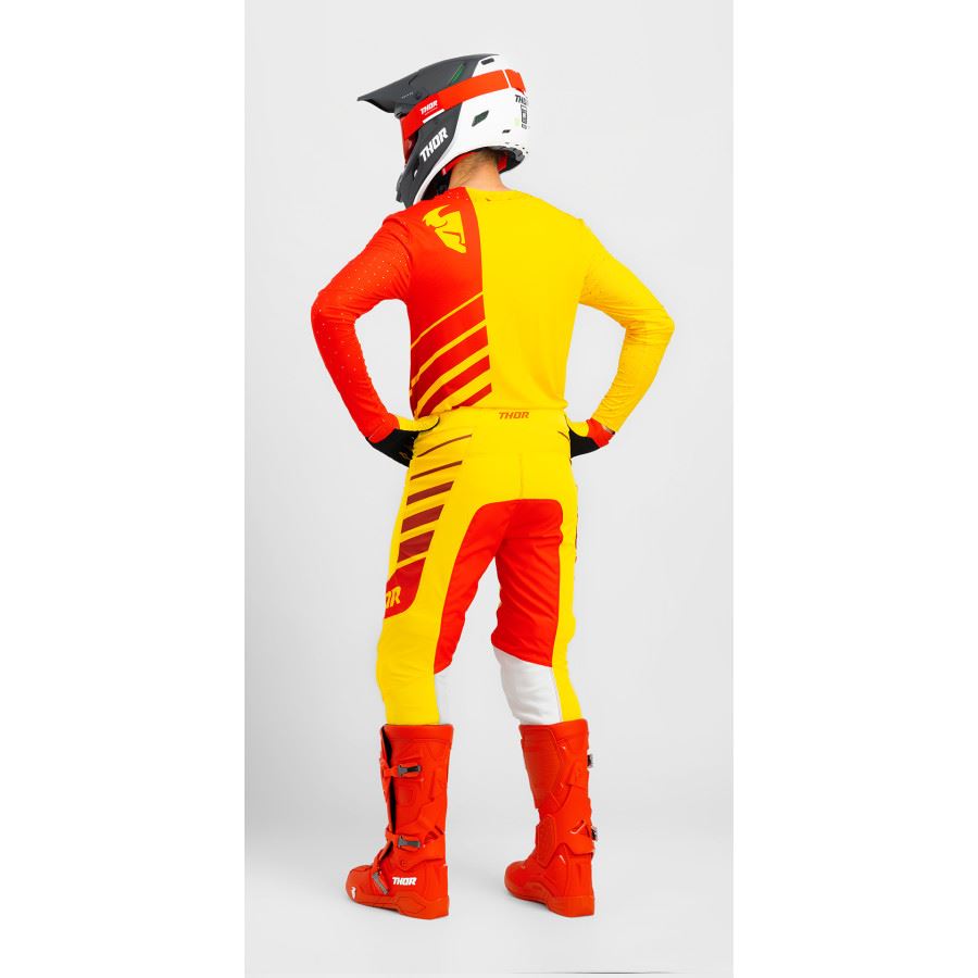 Thor Prime Analog Lemon Red Motocross Combo Kit CLEARANCE