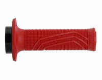 Domino D100 Red D-Lock MX Grips W/Push Pull Pulley Motocross Off-Road Enduro