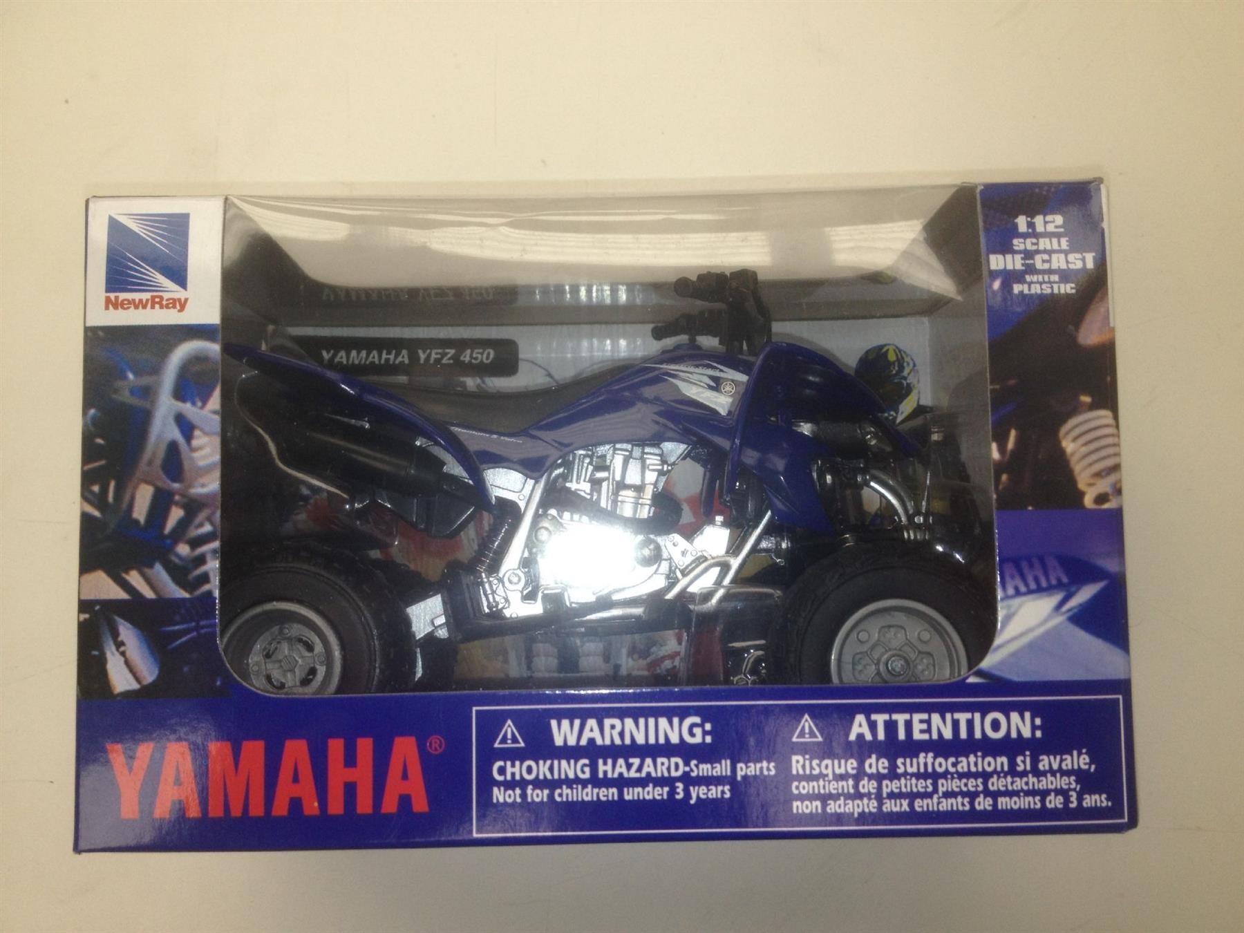 Yamaha Raptor 2005 660R Quad 1:12 Scale Toy Model
