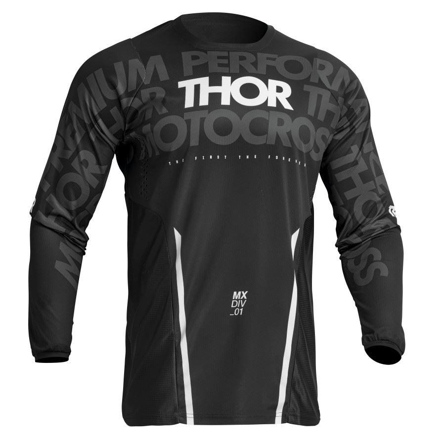 Thor 2024 Pulse Mono Black White Motocross Combo Kit