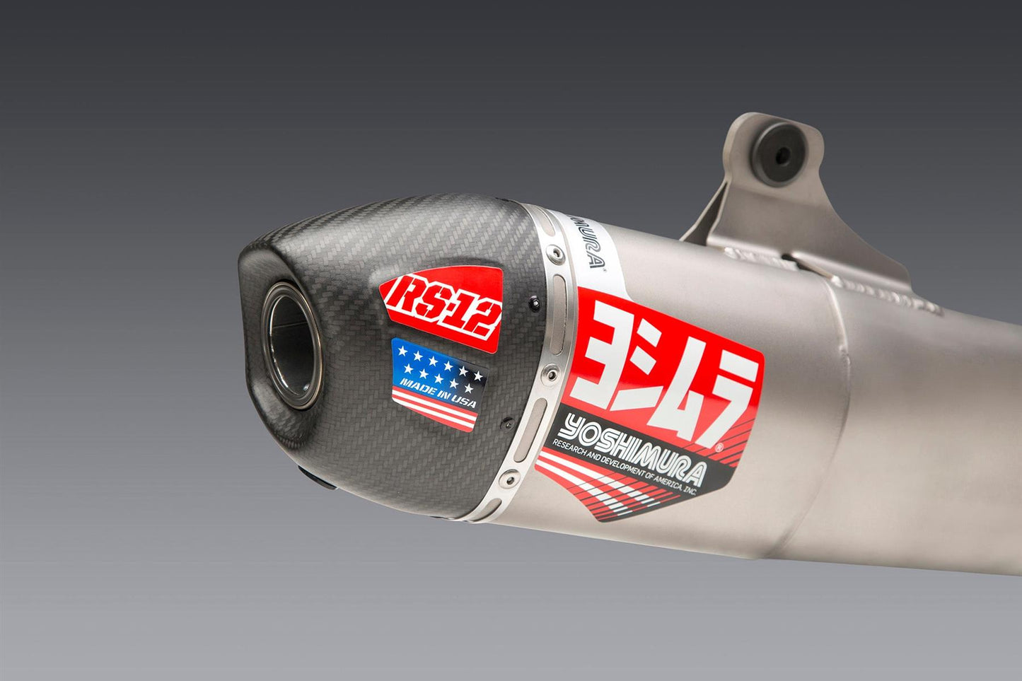 Yoshimura RS-12 Full Exhaust System Titanium Carbon Cap For Honda CRF 250R 2022-2023