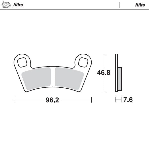 Moto-Master Rear Nitro Sintered Brake Pads For Polaris General 4 1000 2017-2021