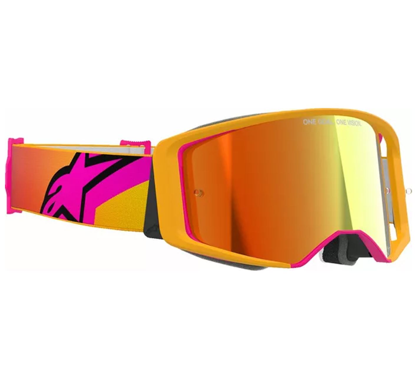 Alpinestars 2025 Goggles Supertech Corp Absolute Vision Yellow Pink Mirror Red