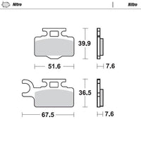 Moto-Master Front Left Nitro Sintered Brake Pads For Kawasaki KX 65 2000-2025