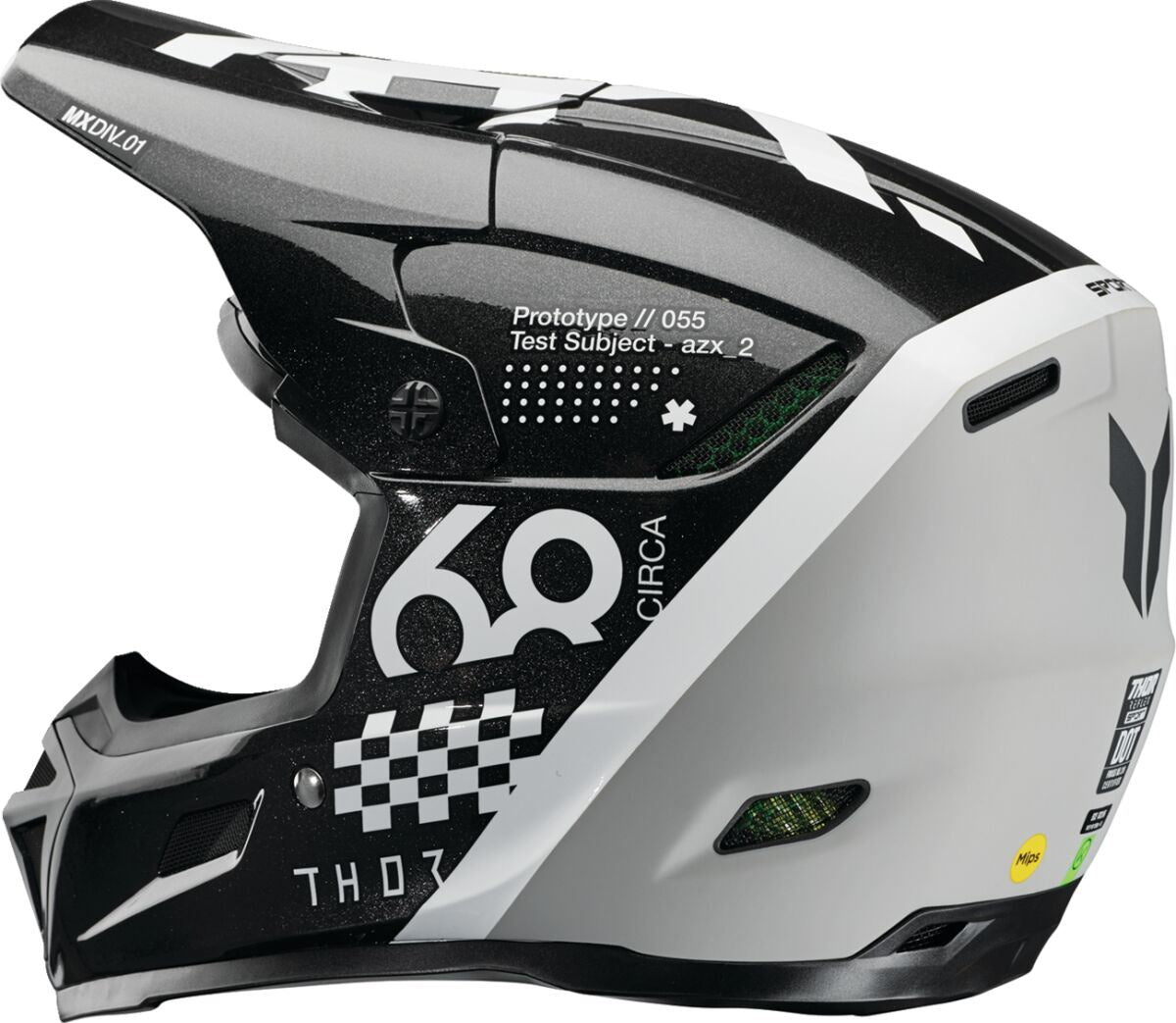 Thor MX Spring 2026 Helmet Reflex Sport Riot Black White