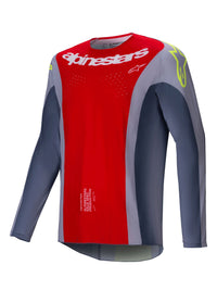 Alpinestars 2025 Techstar Melt Motocross Jersey Bright Red Grey