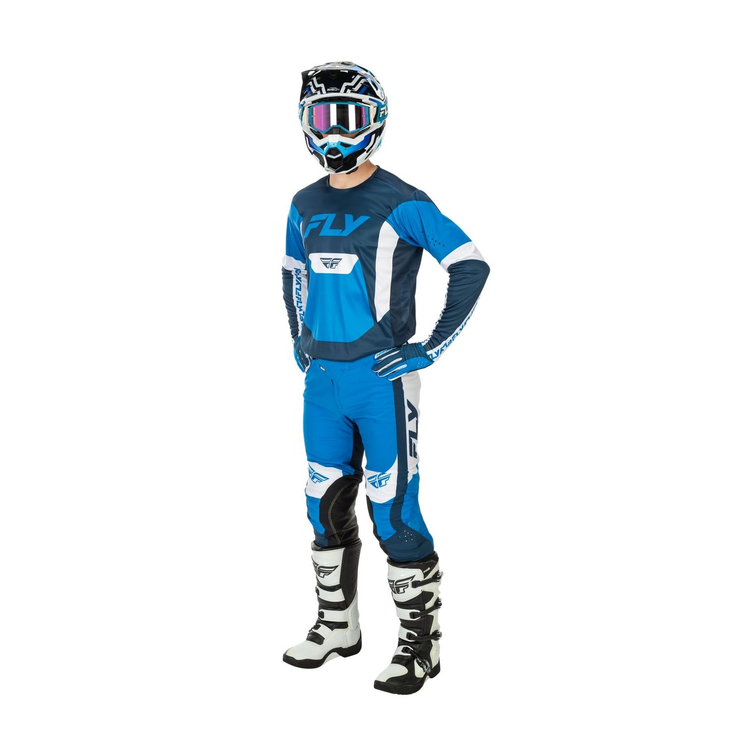 Fly Racing 2026 Motocross Combo Kit Lite  Blue White