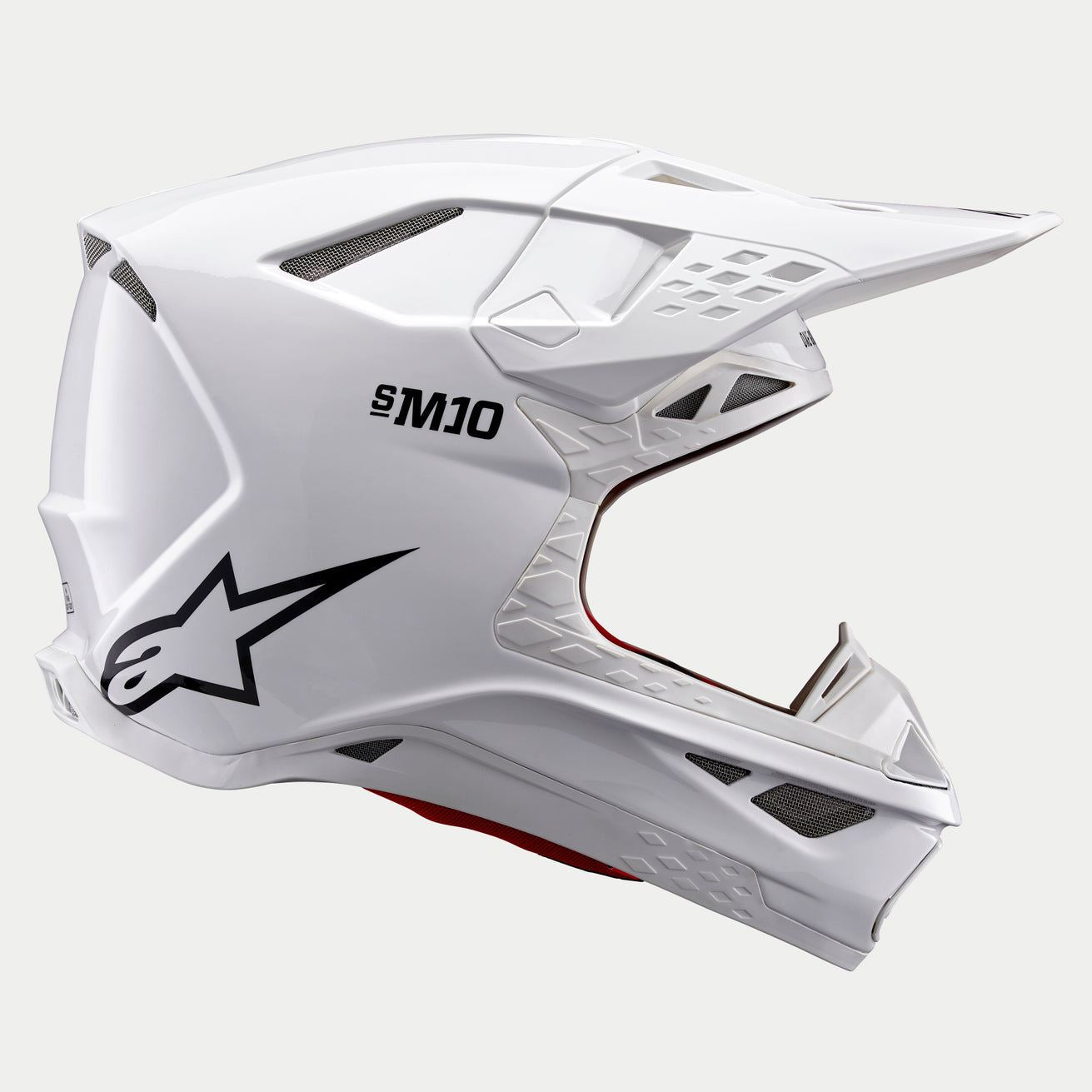 Alpinestars 2024 Supertech SM10 Solid White Glossy Motocross Helmet