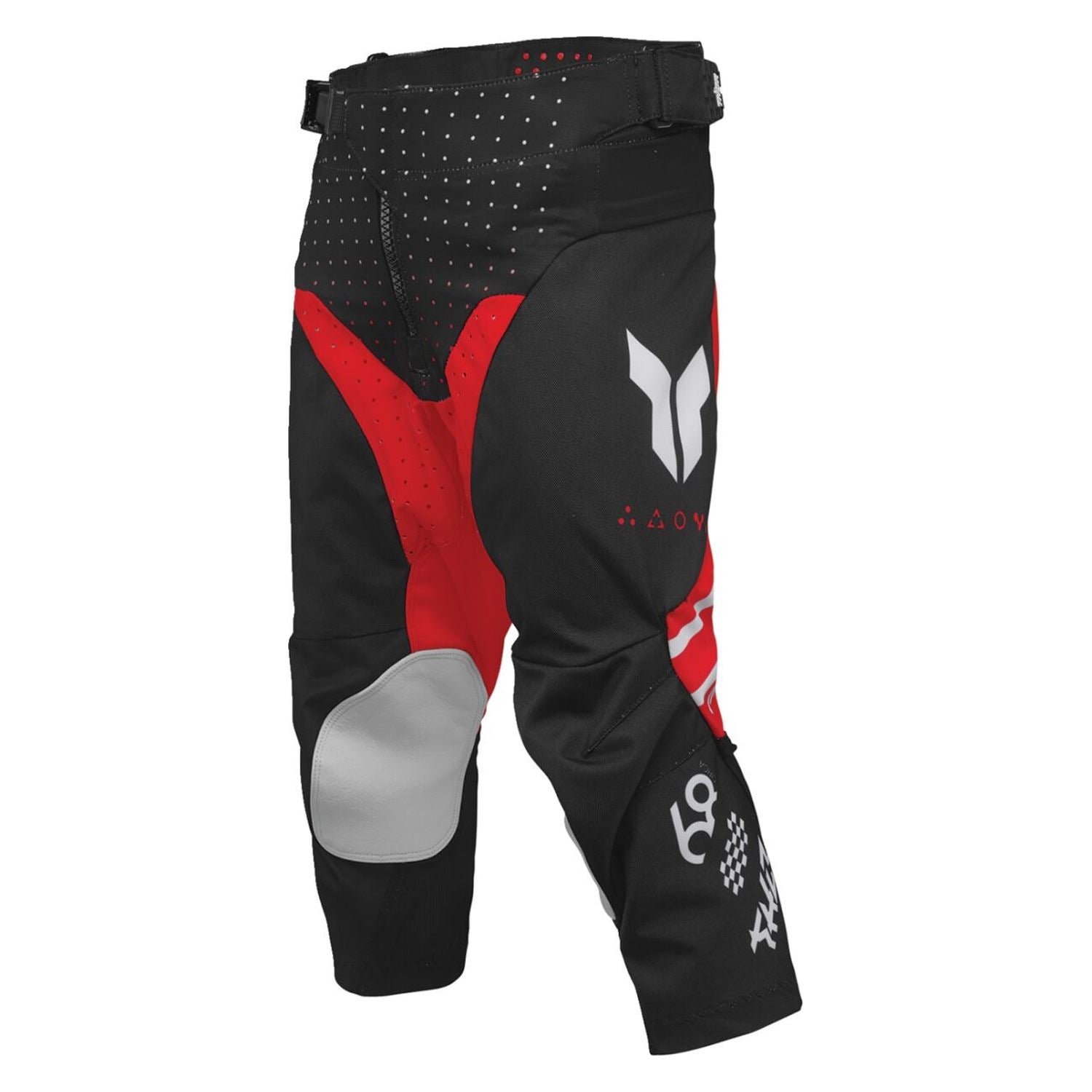Thor 2026 Youth Launchmode Futura Black Red MX Pants