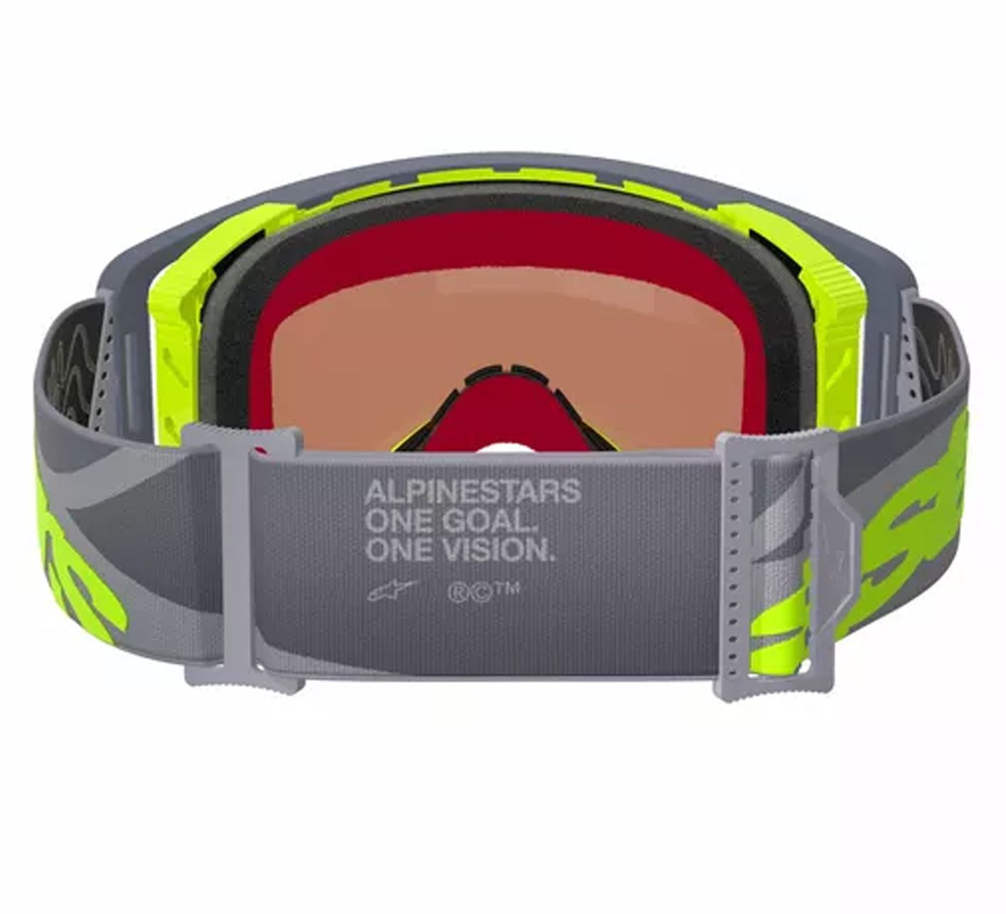 Alpinestars 2025 Goggles Supertech Stream Grey Yellow Mirror Silver