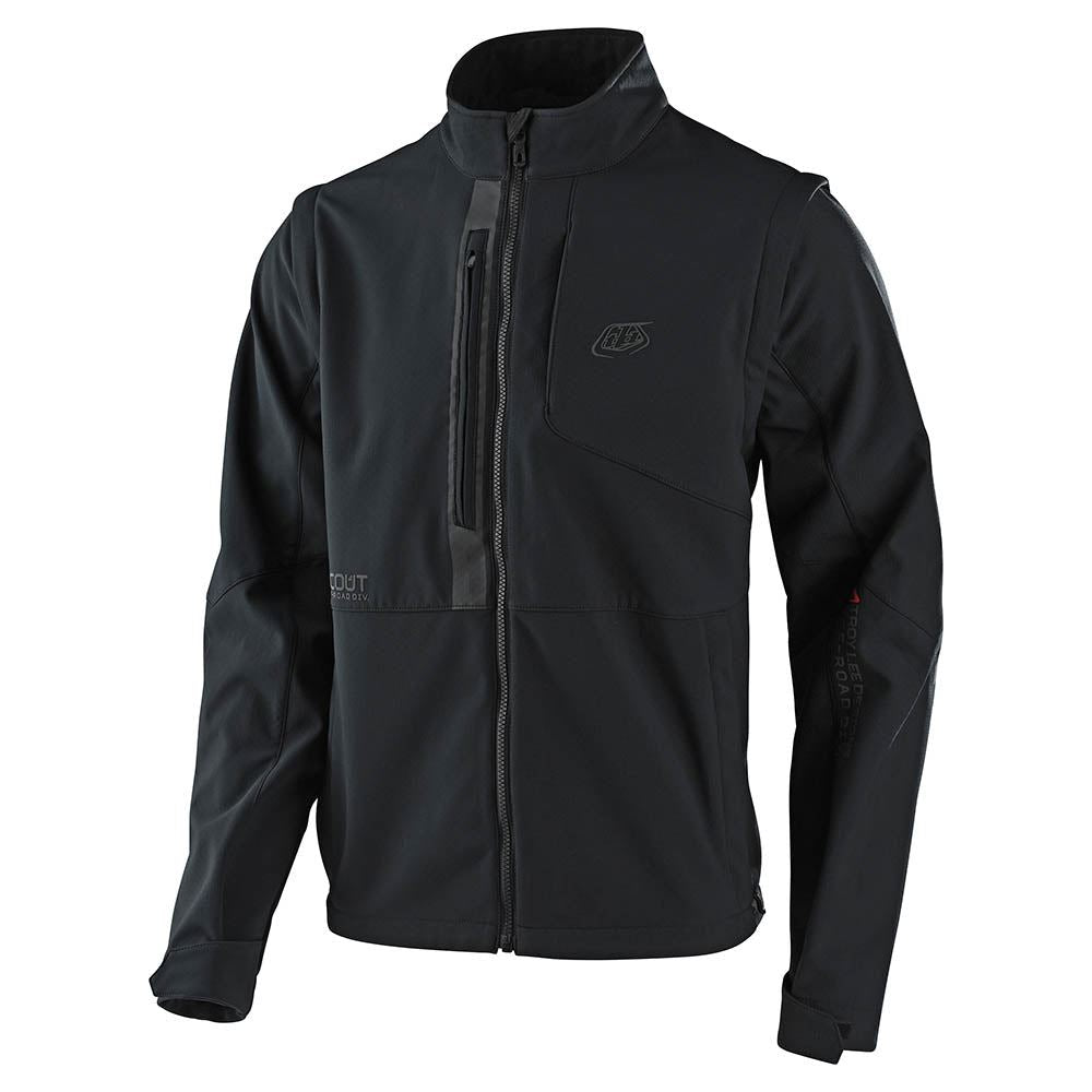 Troy Lee Designs 2025 Scout Softshell Off-Road Jacket Solid Black