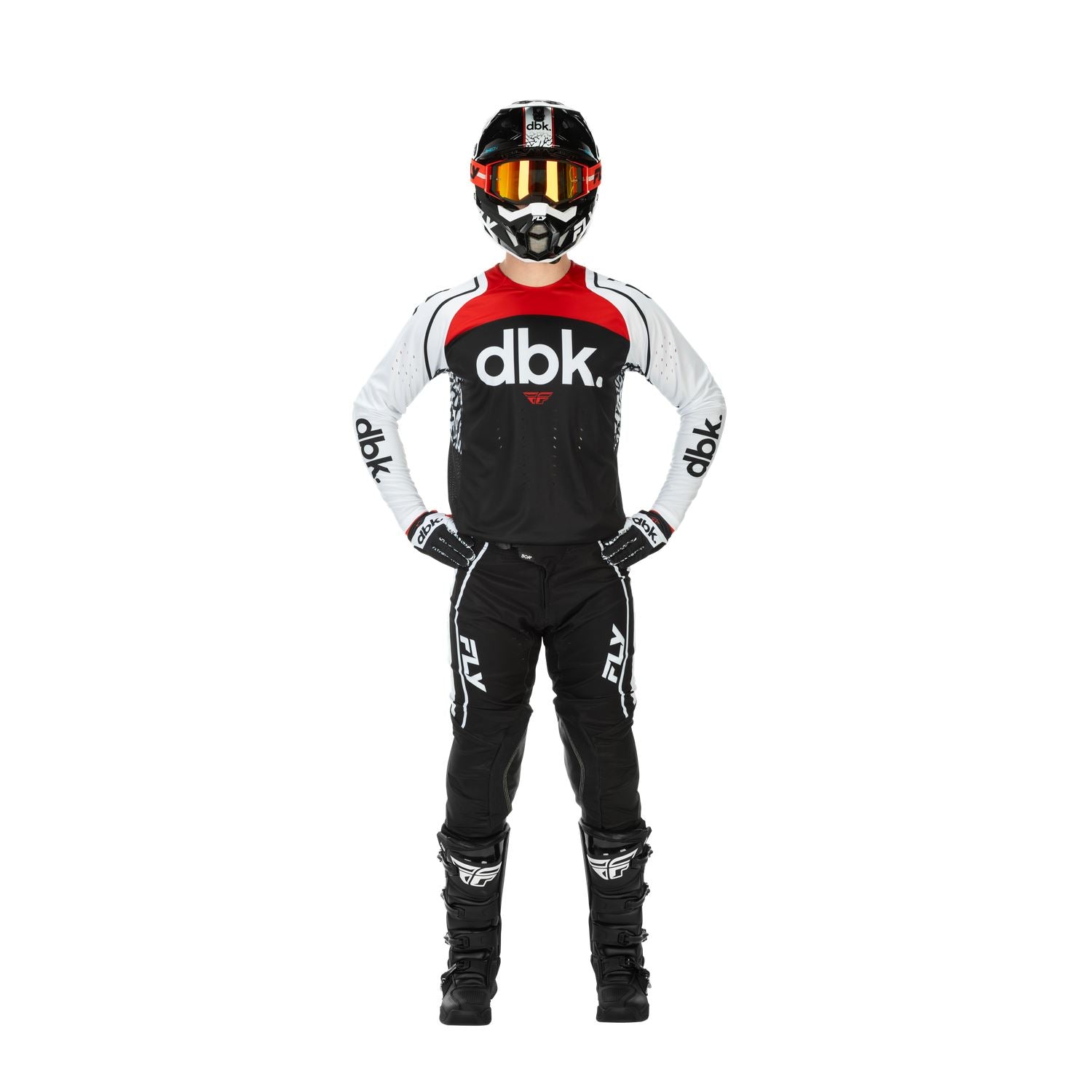 Fly Racing 2026 Motocross Combo Kit Evolution DST  Black White Red