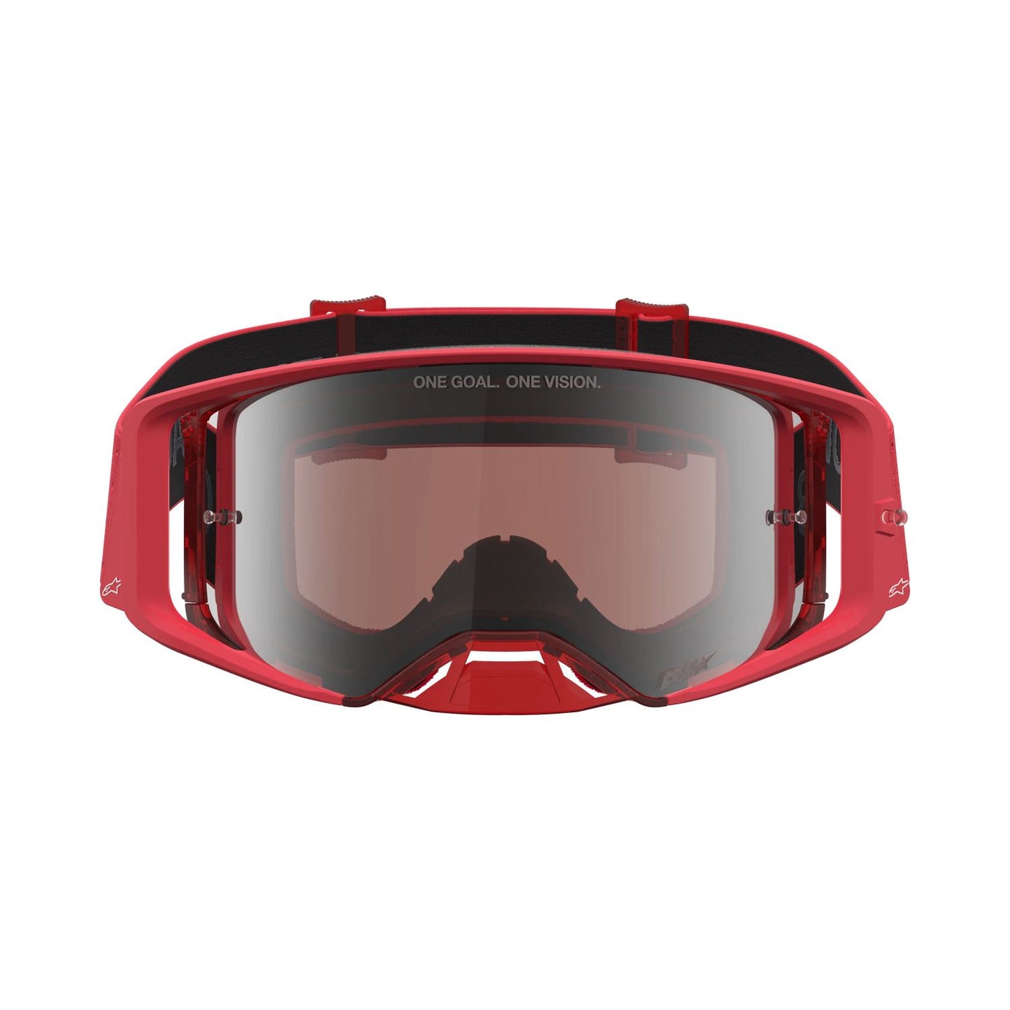Alpinestars 2027 Supertech Vesta MX Goggles Red Flo Chrome Mirror Silver