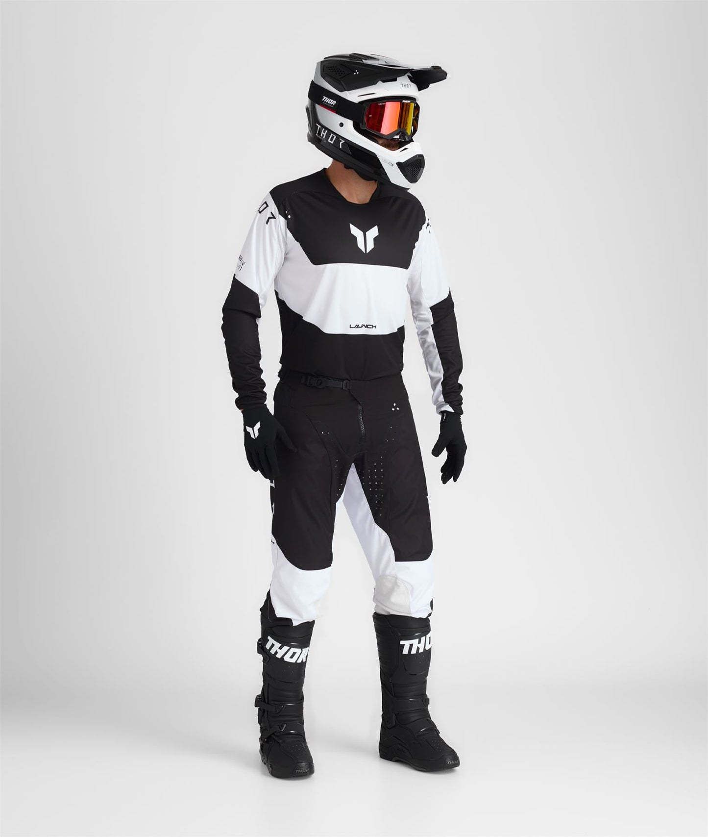 Thor 2026 Motocross Combo Kit Launchmode Storm Black White