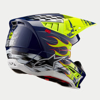 Alpinestars 2026 Supertech SM5 Rash Night Navy Yellow Fluo Motocross Helmet