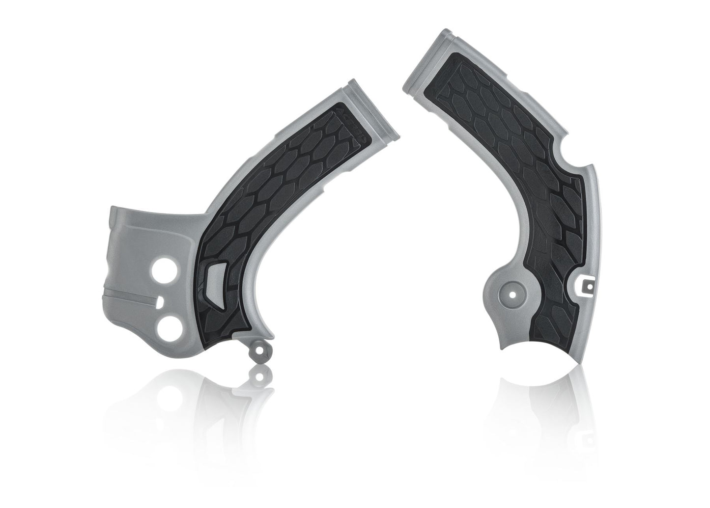 Acerbis X-Grip Frame Protector Guards Silver For Yamaha YZ 250 F 2017-2018