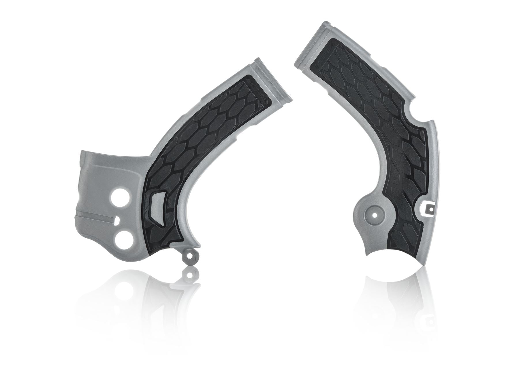 Acerbis X-Grip Frame Protector Guards Silver For Yamaha YZ 250 F 2017-2018