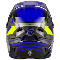 Fly Racing 2025 Youth Kinetic Scorched Motocross Helmet Blue Grey Hi-Viz Youth