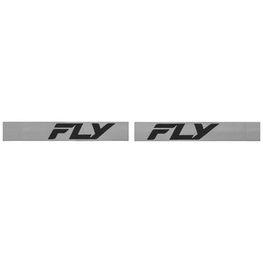 Fly Racing 2025 Focus Motocross Goggles Silver Charcoal with Clear Lens