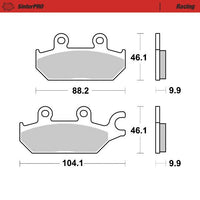 Moto-Master Front Left Pro Racing Sintered Brake Pads For Yamaha YXM 700 Wolverine 2016-2024