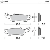 Moto-Master Front Left Nitro Sintered Brake Pads For Yamaha YZ 250 FX 2015-2020