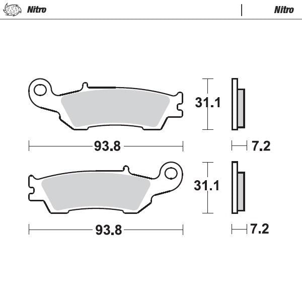 Moto-Master Front Left Nitro Sintered Brake Pads For Fantic XEF 250 4T 2021-2022