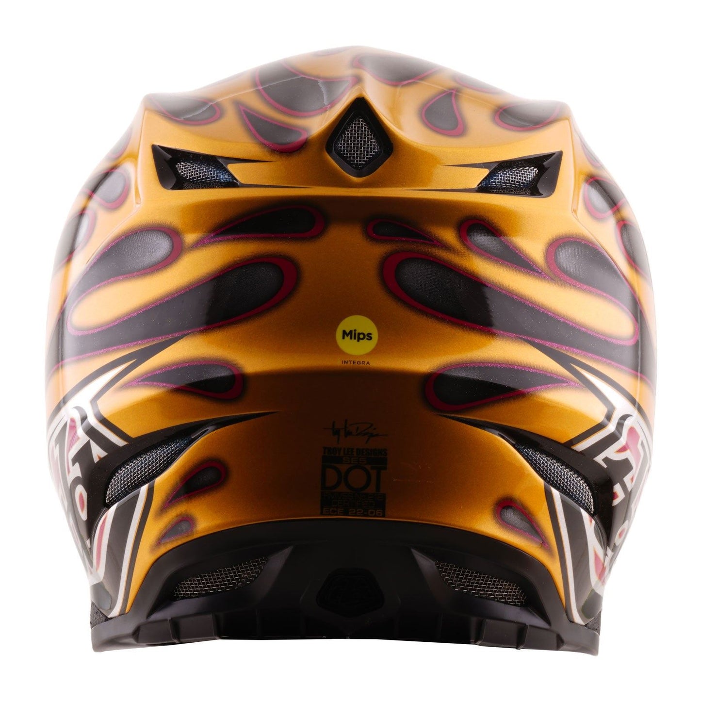 Troy Lee Designs Spring 2026 MX SE5 Carbon Overspray Helmets Black Gold