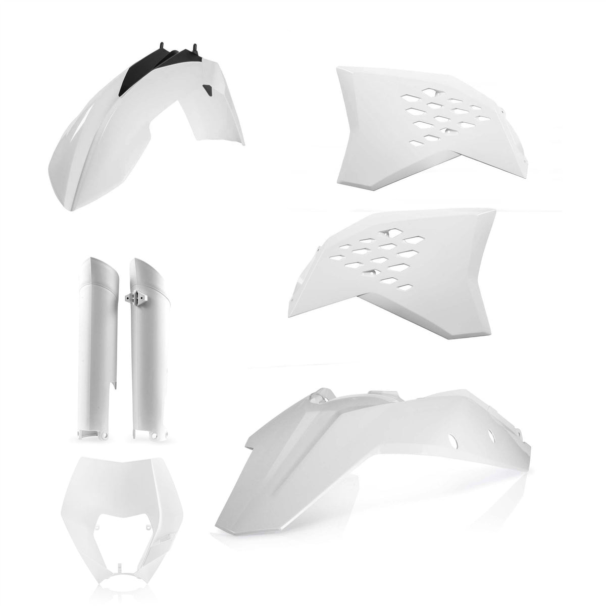 Acerbis Full Plastic Kit White For KTM EXC 125 2008-2011