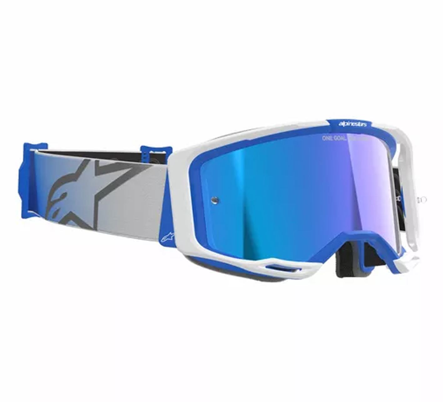 Alpinestars 2025 Goggles Vision 8 Corp Blue White Mirror Blue