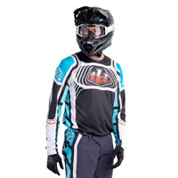 Troy Lee Designs 2025 Motocross SE PRO Wavez Combo Kit Phantom Turquoise
