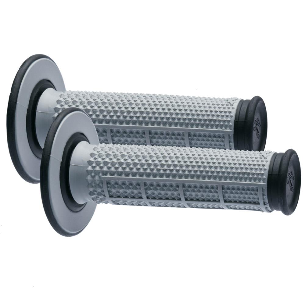 Renthal Dual Compound Tapered Half Waffle Grips Grey Black MX Enduro