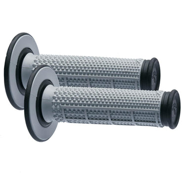 Renthal Dual Compound Tapered Half Waffle Grips Grey Black MX Enduro