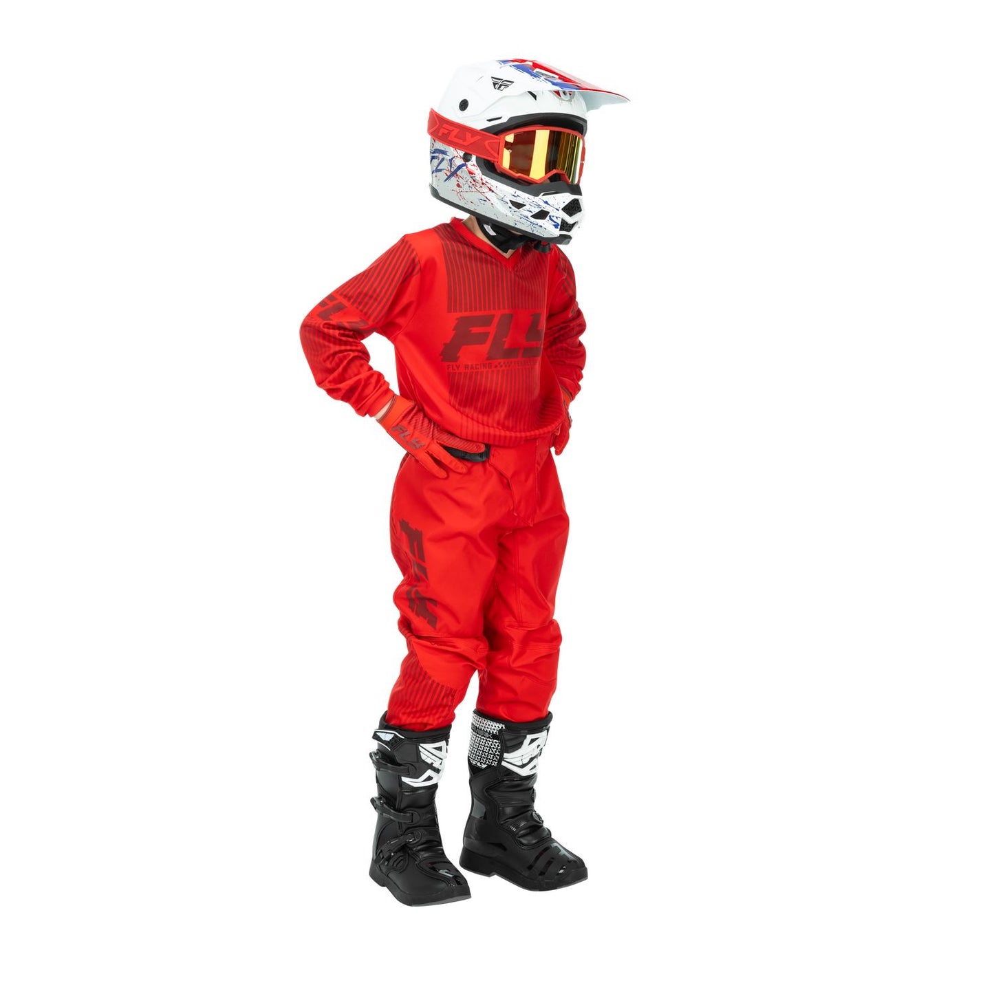 Fly Racing 2026 Motocross Combo Kit F-16 Youth  Red