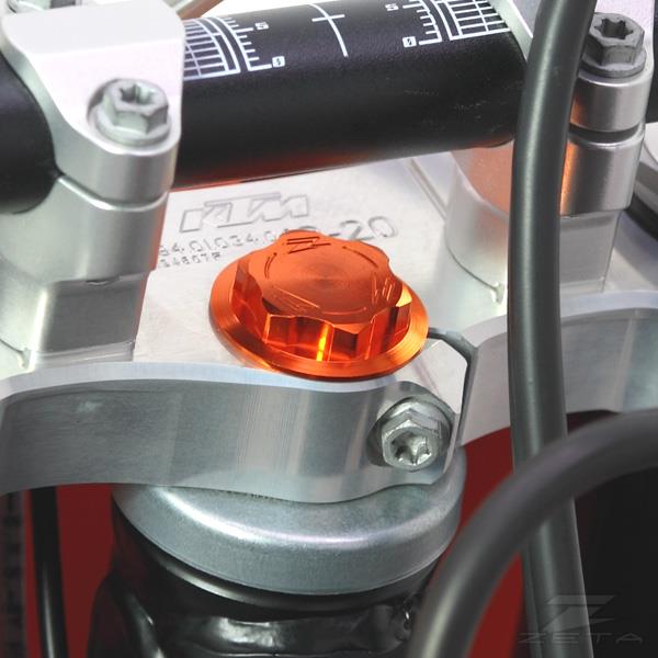 Zeta Racing Steering Stem Nut & Bolt Orange For KTM EXC250 EXC 250 2003 - 2024