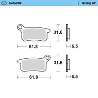 Moto-Master Rear Pro Racing GP Sintered Brake Pads For Husqvarna EE 5 0 2020-2023