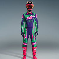 Alpinestars 2026 Techstar Nomur Motocross Combo Kit Deep Purple Green Pink Fluo