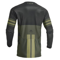 Thor Pulse Combat Army Black Motocross Jersey CLEARANCE
