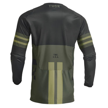 Thor Pulse Combat Army Black Motocross Jersey CLEARANCE