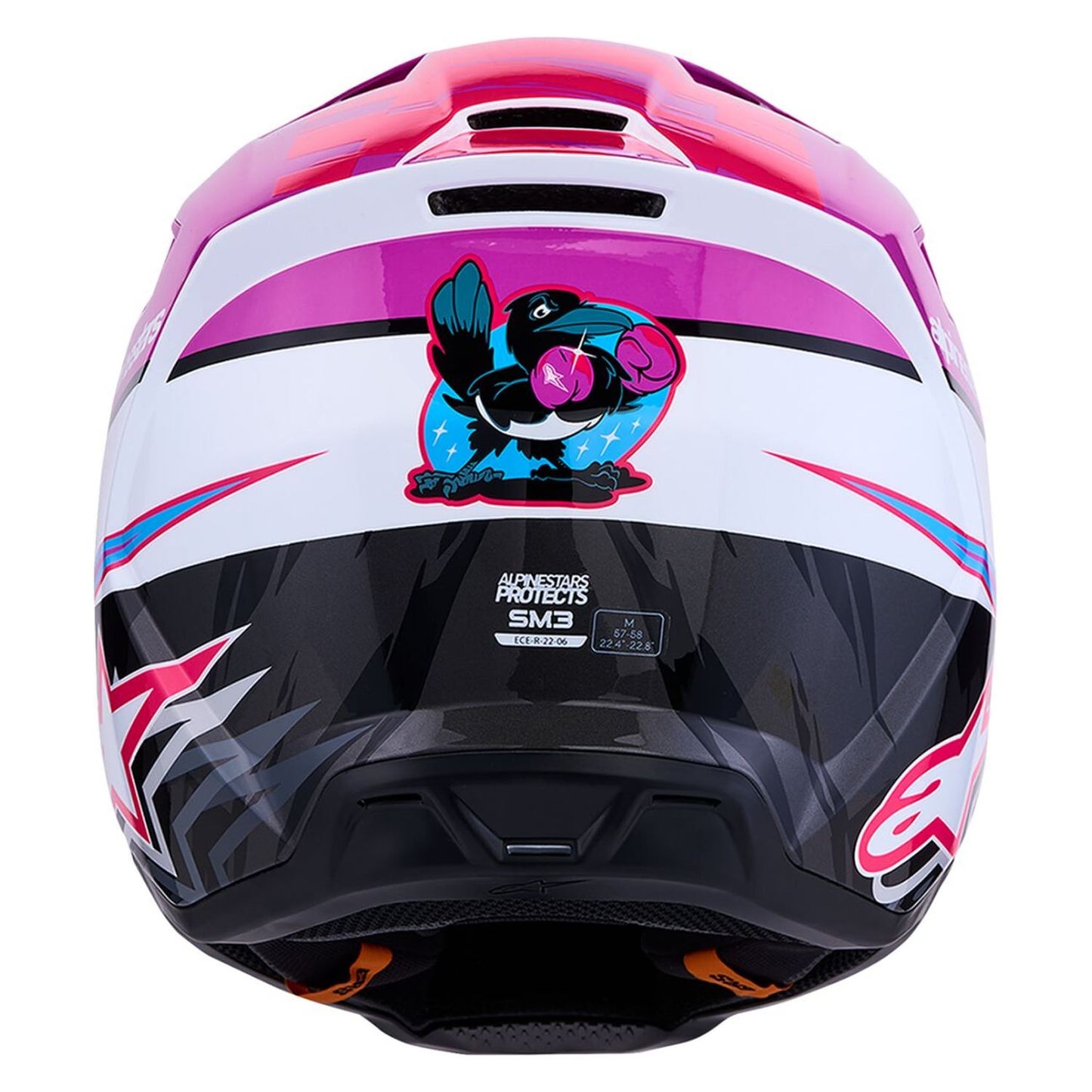 Alpinestars 2027 S-M3 Falcon MX Helmet Purple White Black Pink
