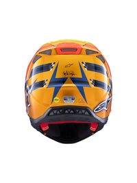 Alpinestars 2026 TLD LImited Edition SM10 Motocross Helmet Dark Blue Orange Yellow Fluo Red Gloss