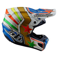 Troy Lee Designs Spring 2025 MX Helmet SE5 Composite Rays White Blue